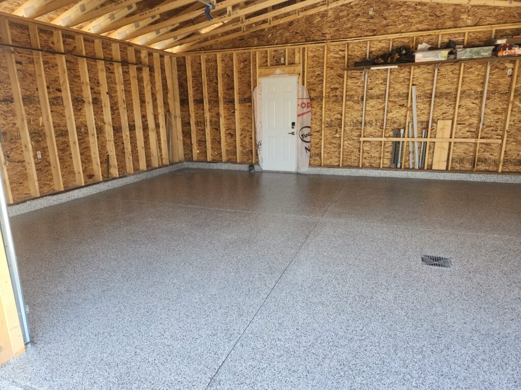 “DIY epoxy flooring installation in Edmonton garage