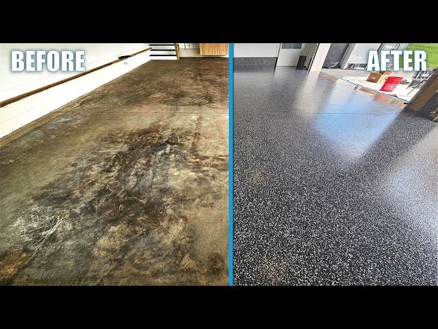 Garage Epoxy Before and After